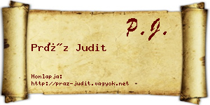 Práz Judit névjegykártya